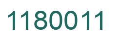 Number 1180011 green image
