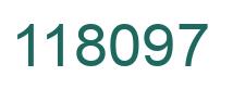 Number 118097 green image
