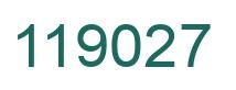 Number 119027 green image
