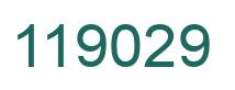 Number 119029 green image