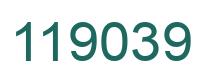 Number 119039 green image