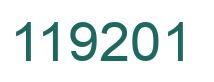 Number 119201 green image