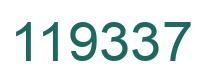 Number 119337 green image