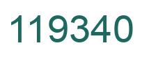 Number 119340 green image