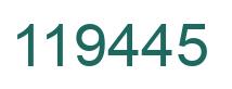 Number 119445 green image