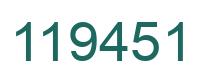 Number 119451 green image