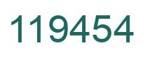 Number 119454 green image