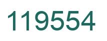 Number 119554 green image