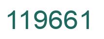 Number 119661 green image