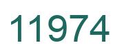 Number 11974 green image