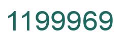 Number 1199969 green image
