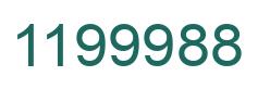 Number 1199988 green image