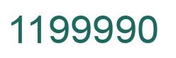 Number 1199990 green image