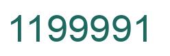 Number 1199991 green image
