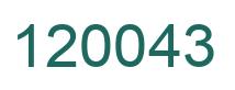 Number 120043 green image
