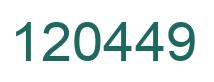Number 120449 green image