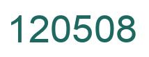 Number 120508 green image
