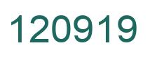 Number 120919 green image