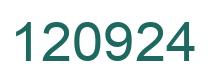 Number 120924 green image