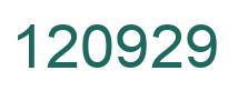 Number 120929 green image