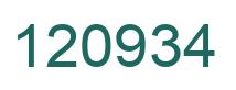 Number 120934 green image