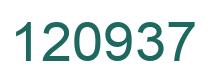 Number 120937 green image