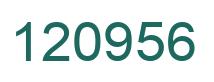 Number 120956 green image