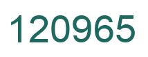 Number 120965 green image