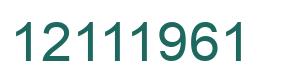Number 12111961 green image