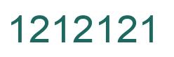 Number 1212121 green image