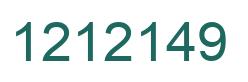 Number 1212149 green image