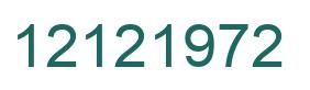 Number 12121972 green image