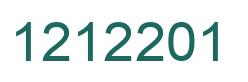 Number 1212201 green image