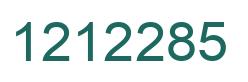 Number 1212285 green image