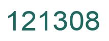 Number 121308 green image