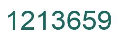 Number 1213659 green image