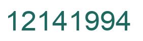 Number 12141994 green image