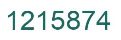 Number 1215874 green image