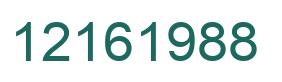Number 12161988 green image