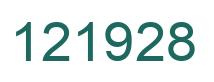 Number 121928 green image