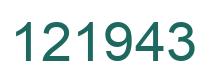 Number 121943 green image
