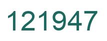 Number 121947 green image
