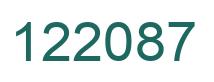 Number 122087 green image