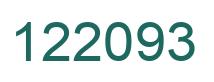 Number 122093 green image