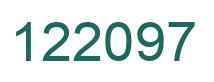 Number 122097 green image