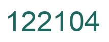 Number 122104 green image