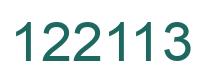 Number 122113 green image