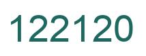 Number 122120 green image