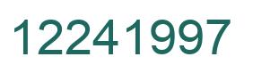 Number 12241997 green image