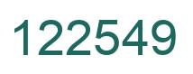Number 122549 green image